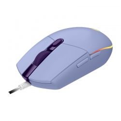 Mouse Logitech G203 Lightsync cableado USB-lila