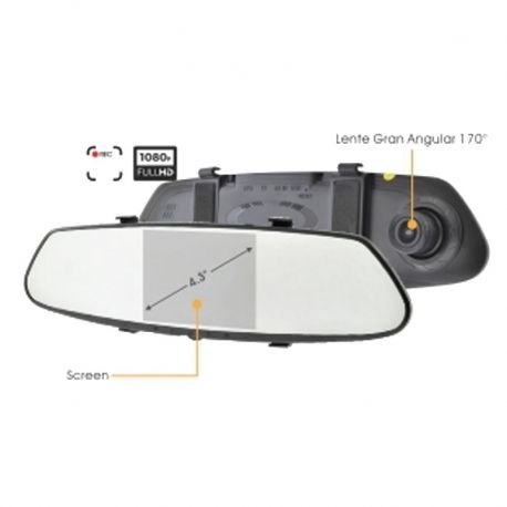 Pantalla Retrovisior Eagle eye 4.3' Dos Canales