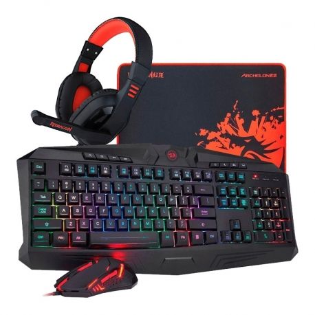 Combo Redragon de teclado y mouse Gaming 4 en 1