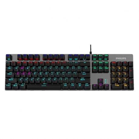 Teclado Philips mecánico USB 2.0 LED multicolor