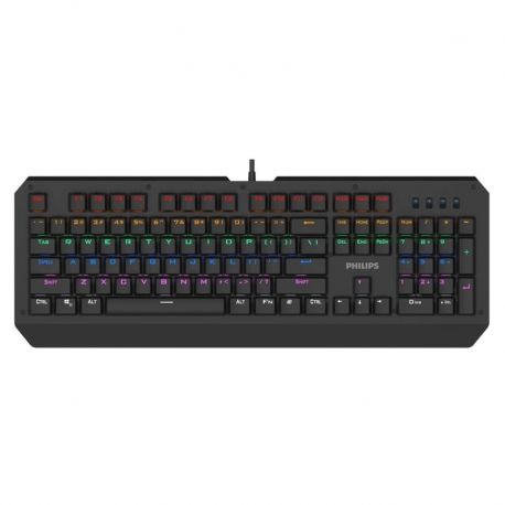 Teclado mecánico Philips gaming cableado USB 2.0