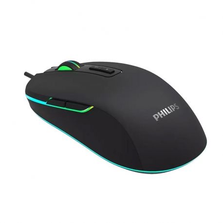 Mouse Philips Wired gaming cableado USB- Negro