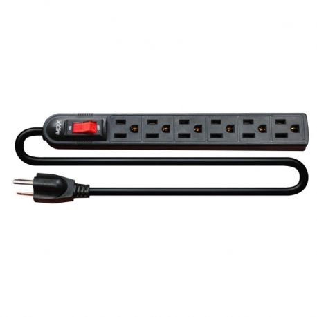 Regleta IMEXX de 6 tomas 3G 14AWG 127 V 10A 60Hz