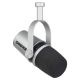 Micrófono podcats Shure MV7 USB y XLR plateado
