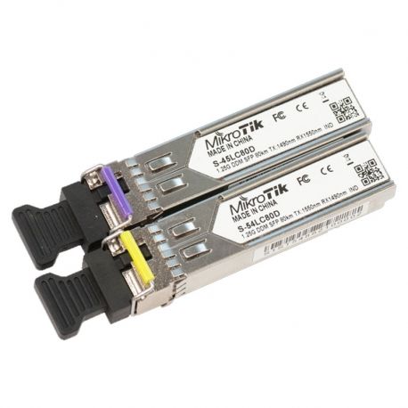 Módulo SFP Mikrotik S-4554LC80D Par Monomodo 80km