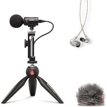 Kit de videografía portátil Shure MV88 + SE215
